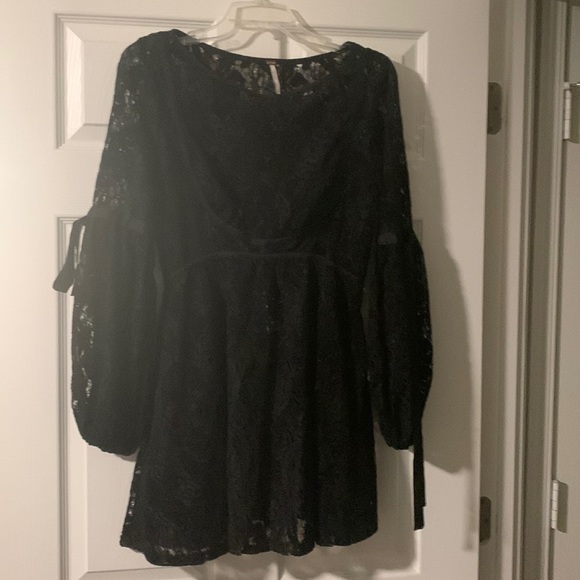 Free People Ruby Crochet Black Dress size XS - Picture 3 of 8